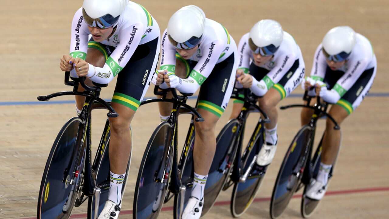 The Australian women's team pursuit at the World Championships