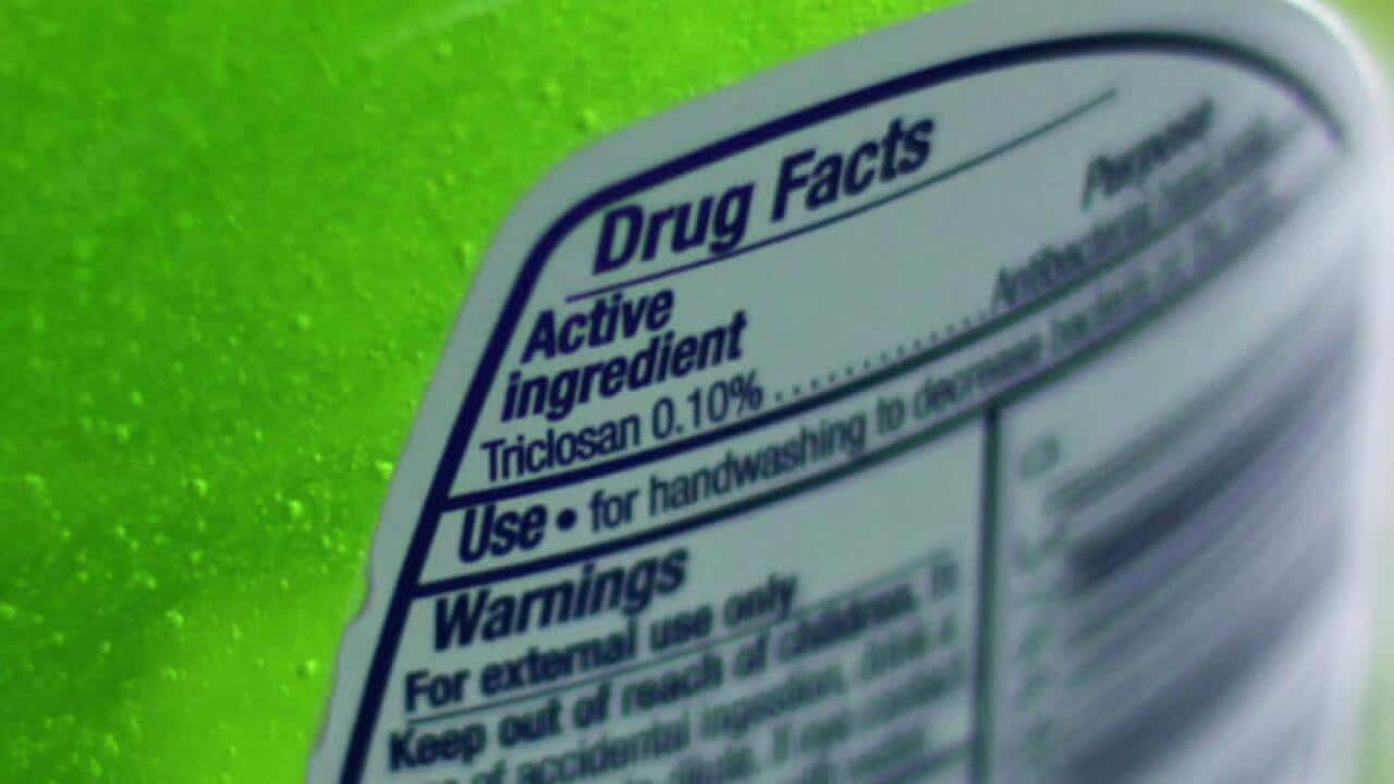 Antibacterial soap containing Triclosan