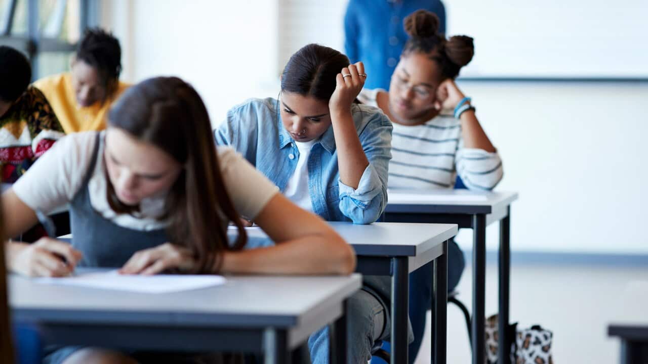 Students sitting HSC exams