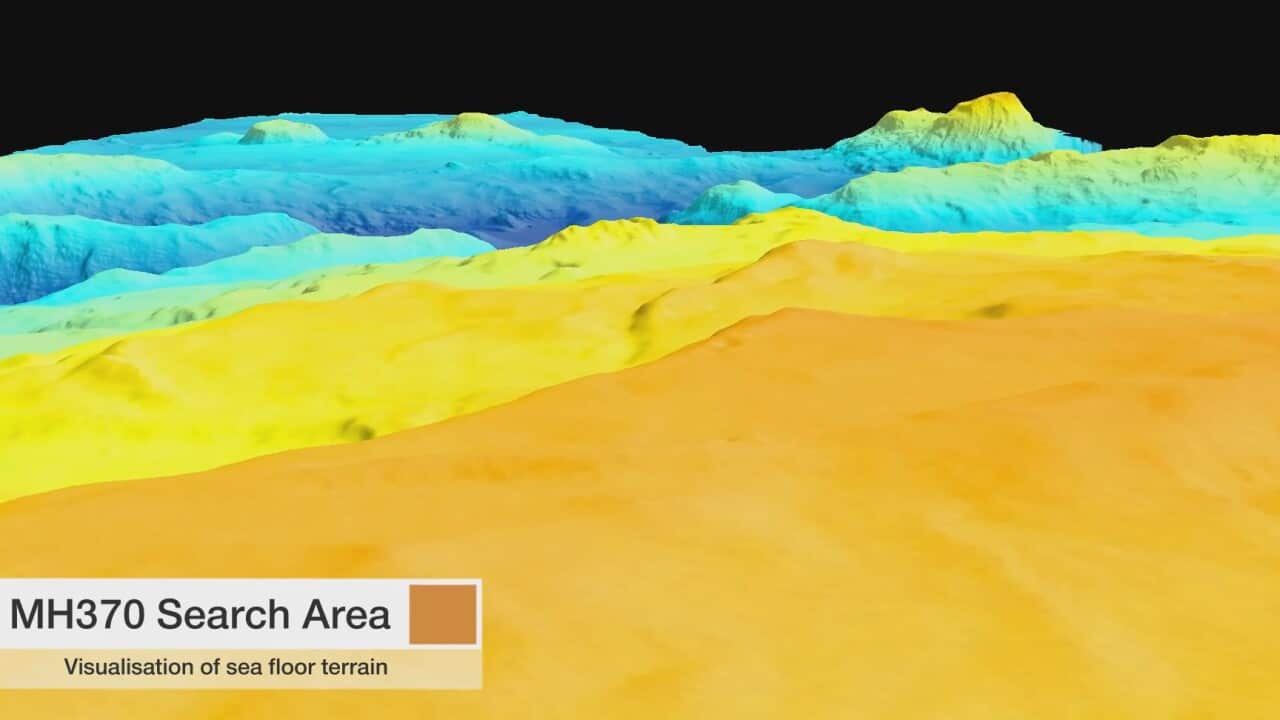 A seabed mapping and underwater search for missing Malaysia Airlines flight 370 in the southern Indian Ocean is providing "extraordinary data". ( Australian Transport Safety Bureau / Geoscience Australia)