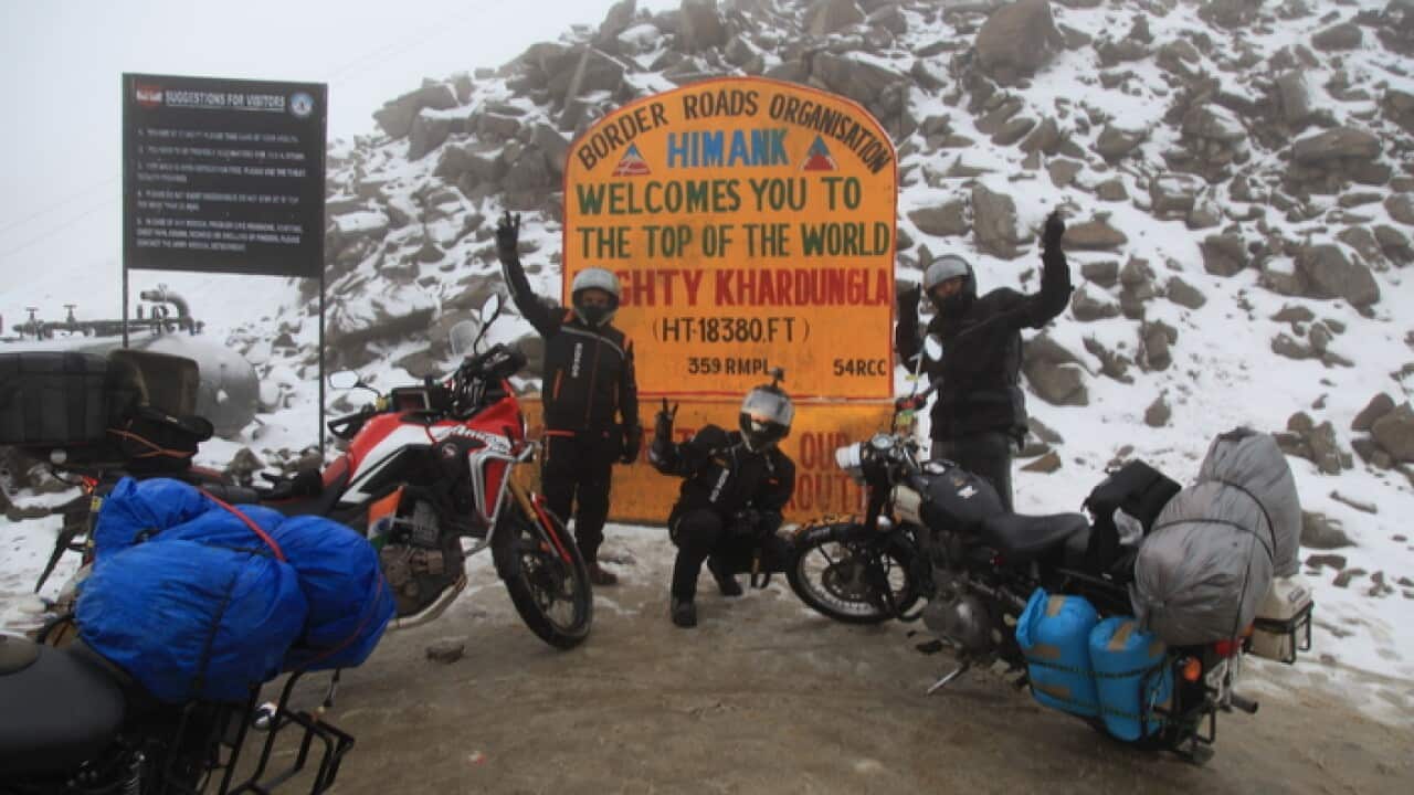 Amirshi Bhai, who completed the Himalaya Bike Expedition at the age of 62