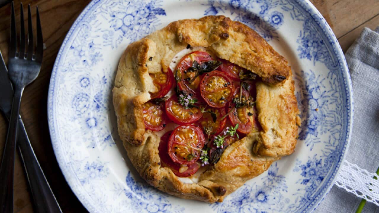 Tomato, ricotta and thyme tartlets