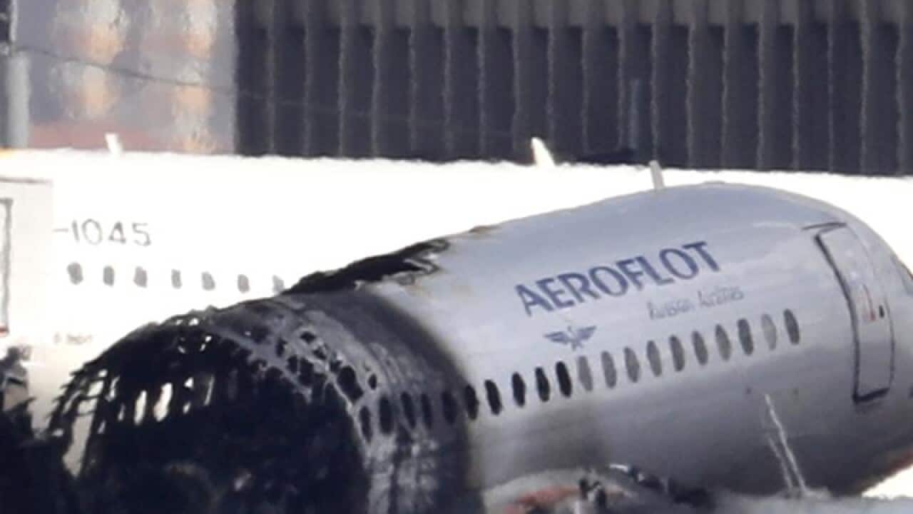 The destroyed Aeroflot plane