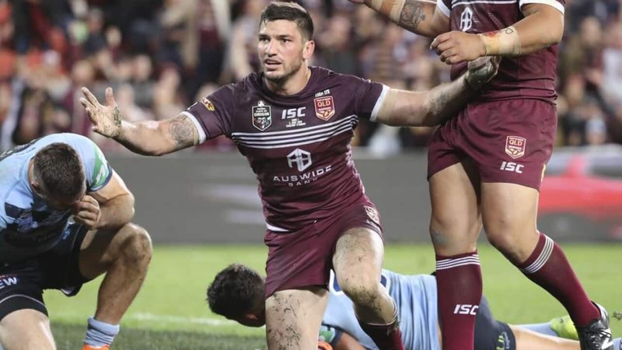 Maroon Matt Gillett pleads.