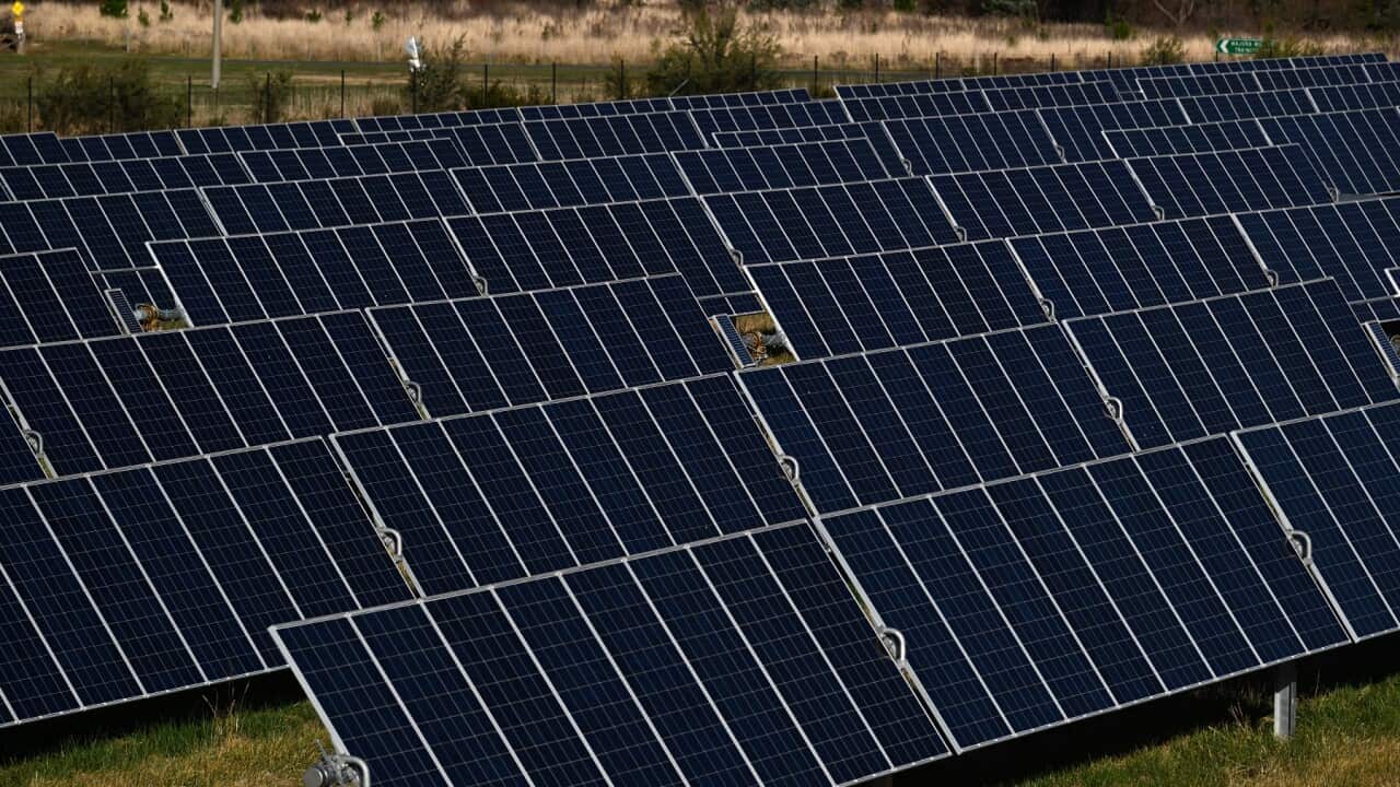Solar farm on the northern outskirts of Canberra,