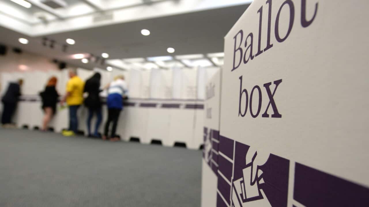 a polling booth in Brisbane