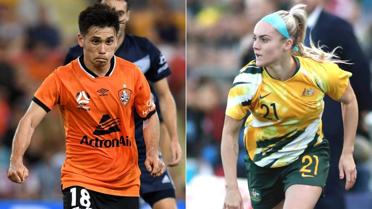 Joe Caletti (L), Ellie Carpenter