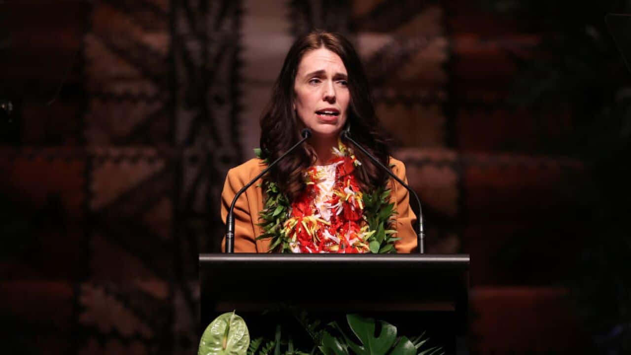 New Zealand Prime Minister Jacinda Ardern speaks at Auckland Town Hall event
