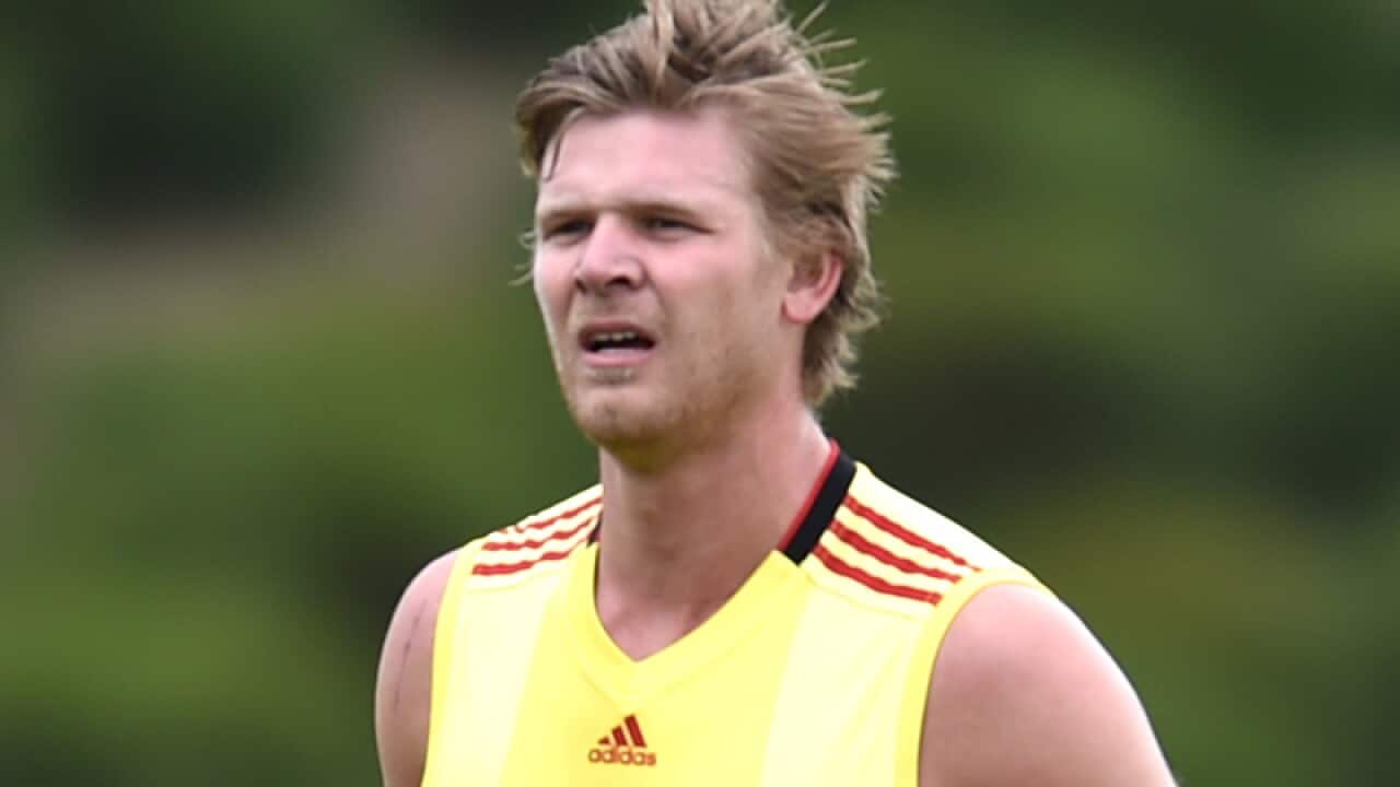 Essendon player Michael Hurley