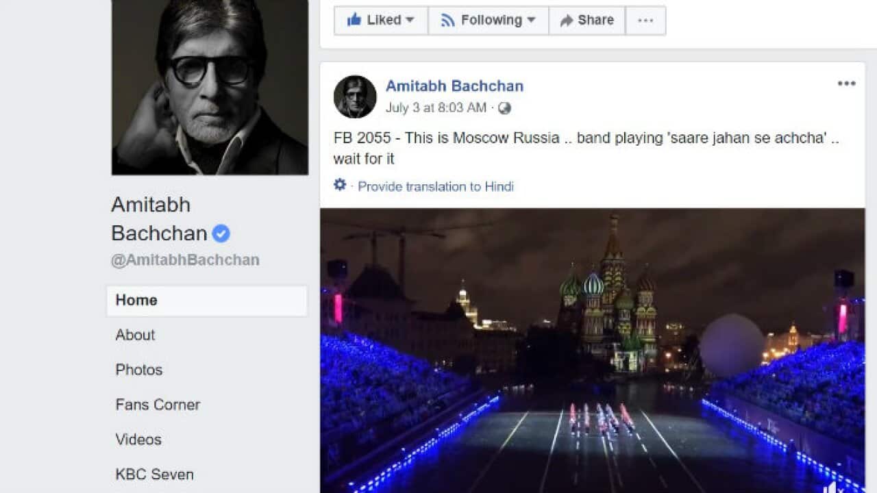 Amitabh Bachchan Facebook Share