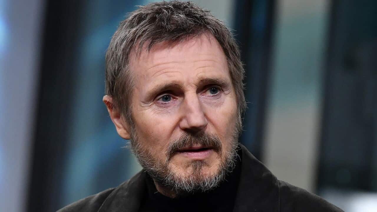 Liam Neeson in New York City.