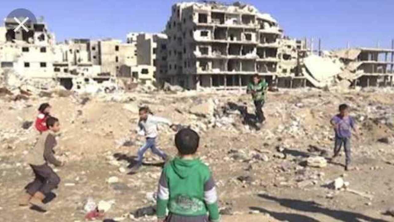 Children in war torn Syyria