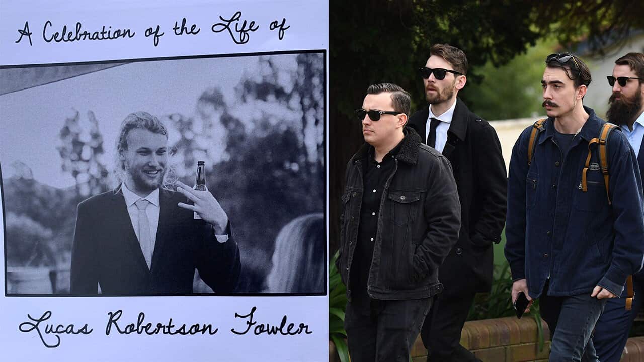 Lucas Fowler's life was celebrated at a memorial service on Friday.