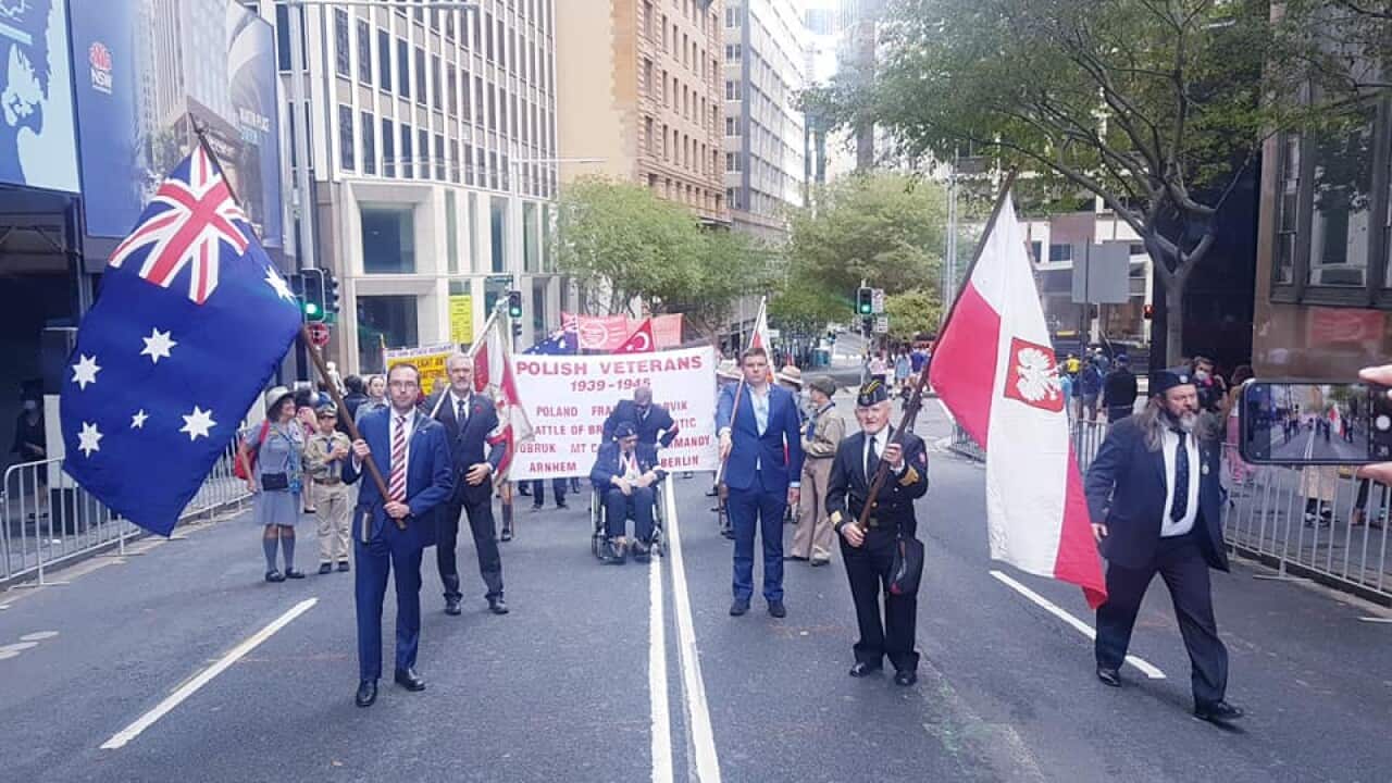 Poles on Anzac Day 2022