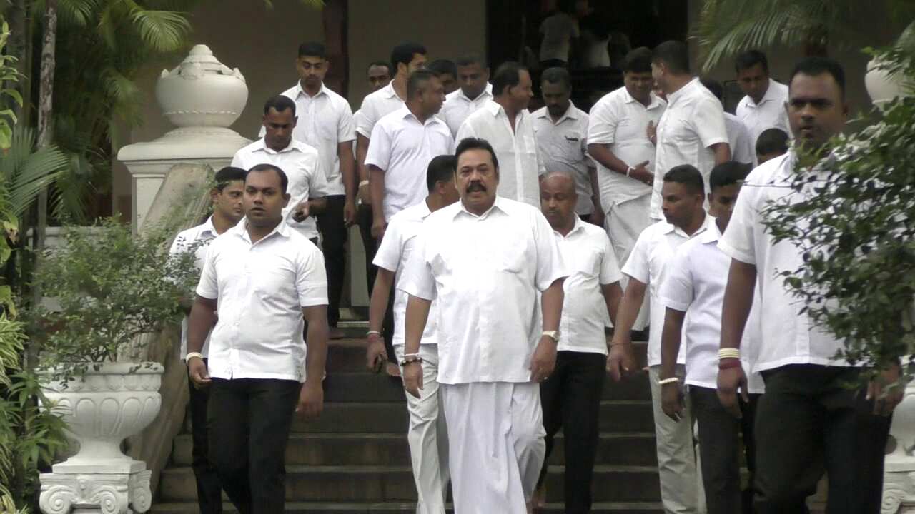 Former Sri Lankan president Mahinda Rajapakshe