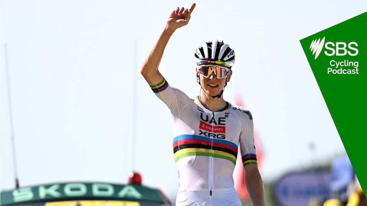 HAUTACAM, FRANCE - JULY 17: Tadej Pogacar of Slovenia and UAE Team Emirates - XRG celebrates at finish line as stage winner during the 112th Tour de France 2025, Stage 12 a 180.6km stage from Auch to Hautacam 1519m / #UCIWT / on July 17, 2025 in Hautacam, France. (Photo by Tim de Waele/Getty Images)