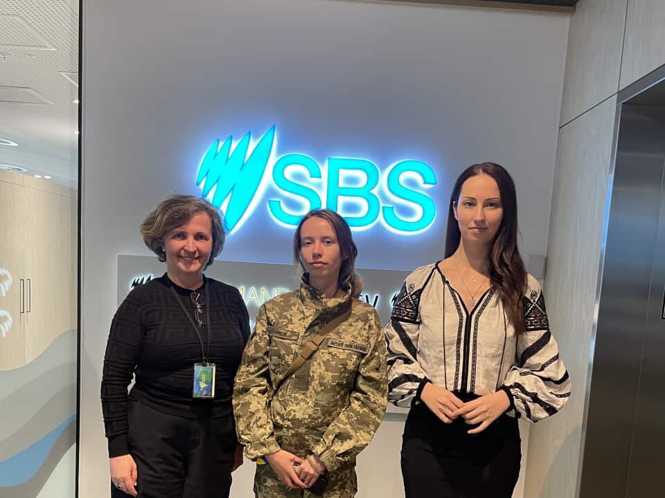 Oksana Mazur, Lieutenant Viktoriia Savkiv, Kateryna Argyrou.jpeg