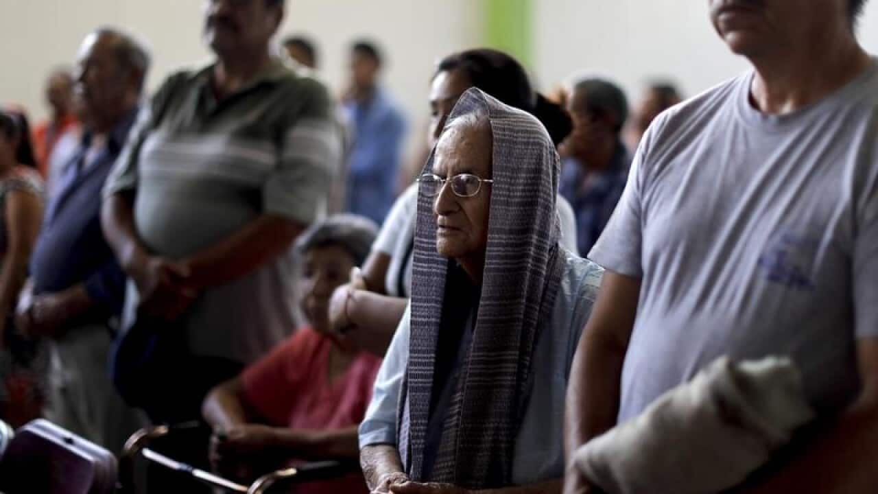 Mexican churchgoers