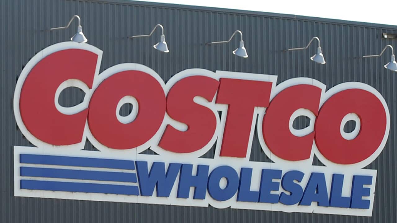 A Costco sign