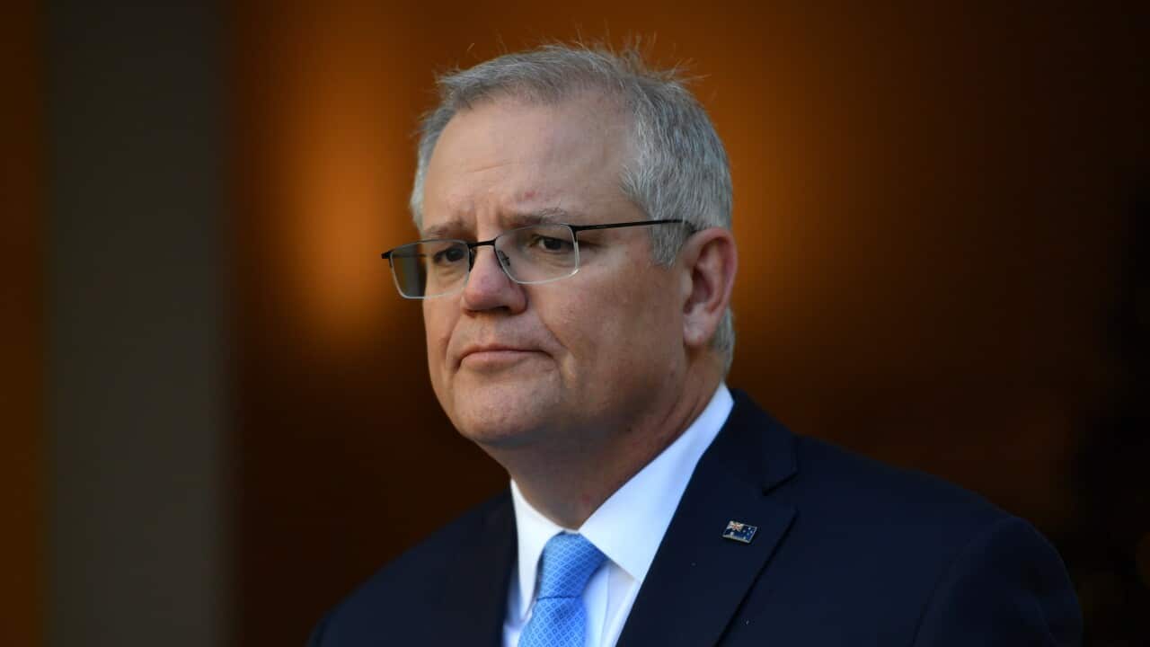 Prime Minister Scott Morrison at a press conference at Parliament House in Canberra, Friday, 11 December 11.