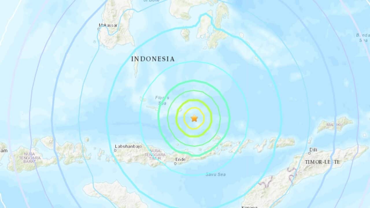Earthquake in Indonesia.