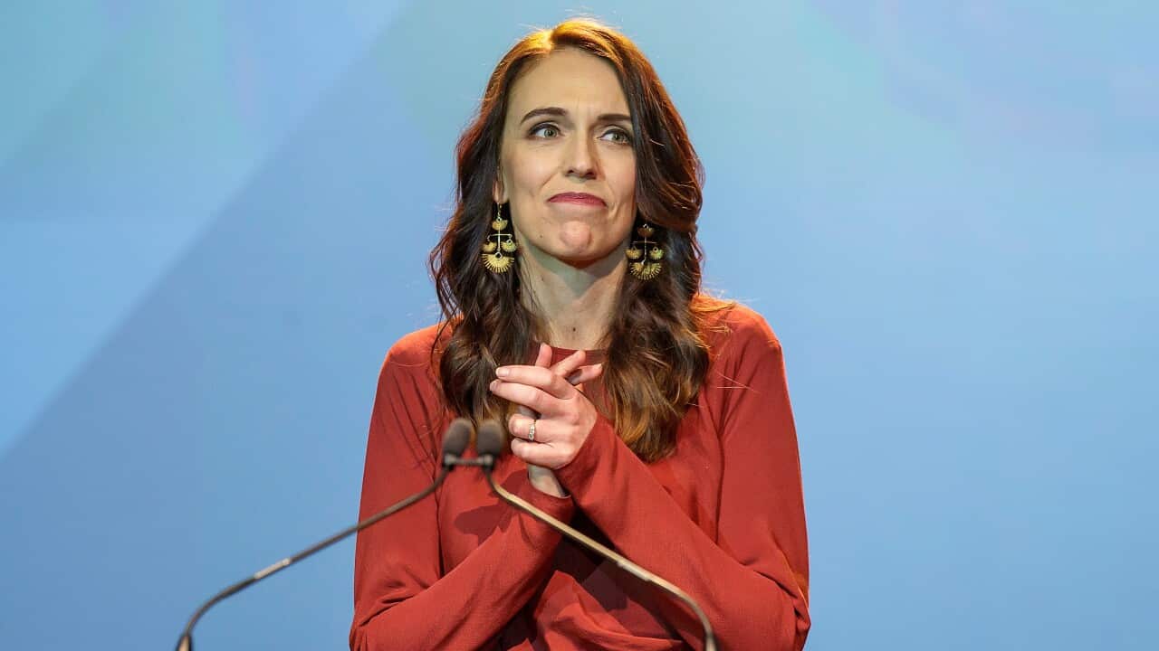 New Zealand Prime Minister Jacinda Ardern speaking after her huge election win.