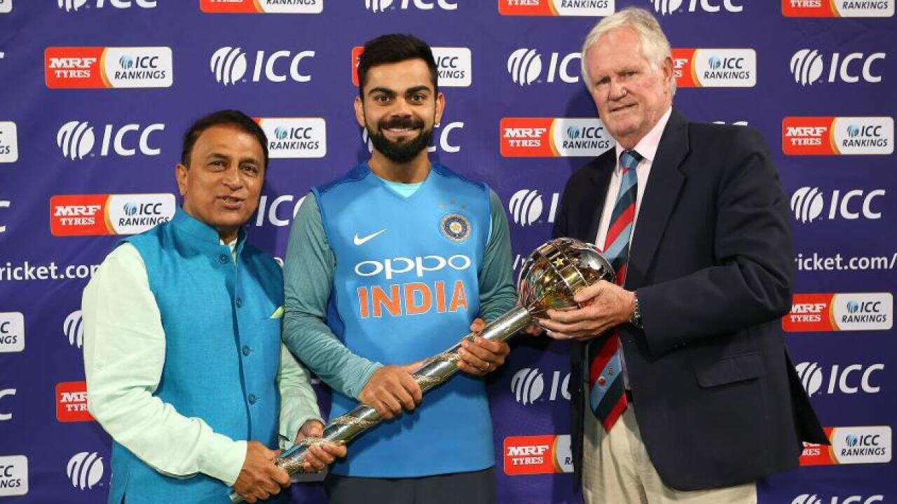 Kohli presented with ICC Test Championship mace