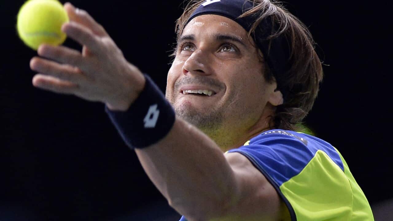 Spain's David Ferrer during the Paris Masters