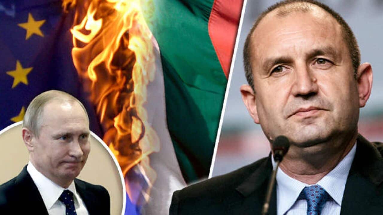 Russian President Vladimir Putin and Bulgarian President Rumen Radev