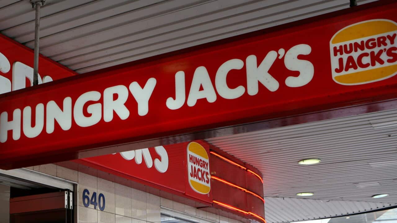 A Hungry Jack's sign