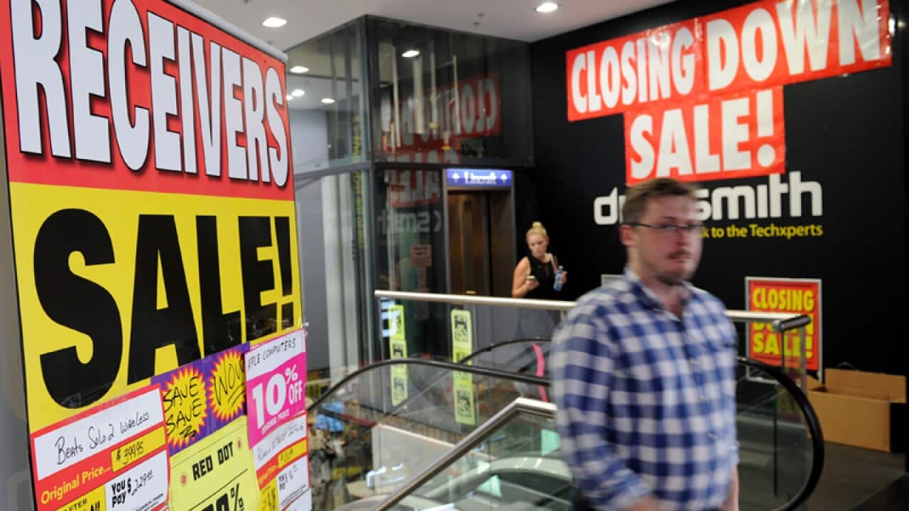 Signage at a Dick Smith electronics store in Sydney