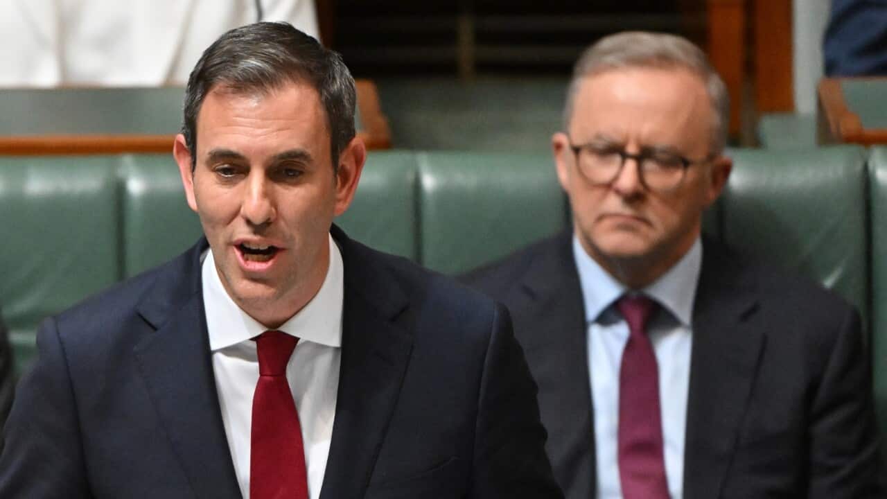 Treasurer Jim Chalmers delivers the Albanese government's first budget (AAP).