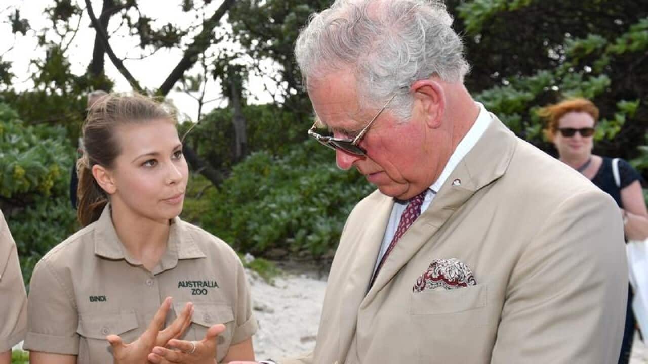 Terri Irwin, Bindi Irwin and Prince Charles.