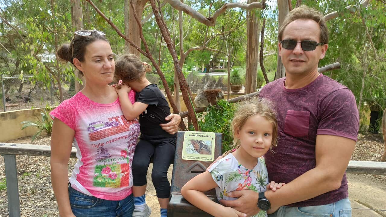 Andrew Abrossimov and his family