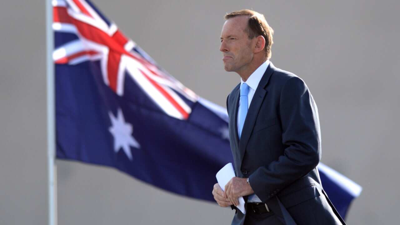 PM Tony Abbott at the ceremony of the Australian of the Year Awards