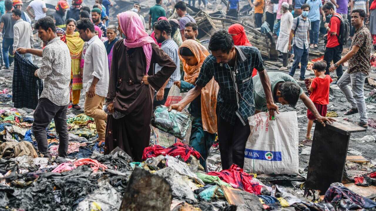 Aftermath Fire Accident at Bangabazar Clothing Market in Dhaka, Bangladesh - 5 Apr 2023