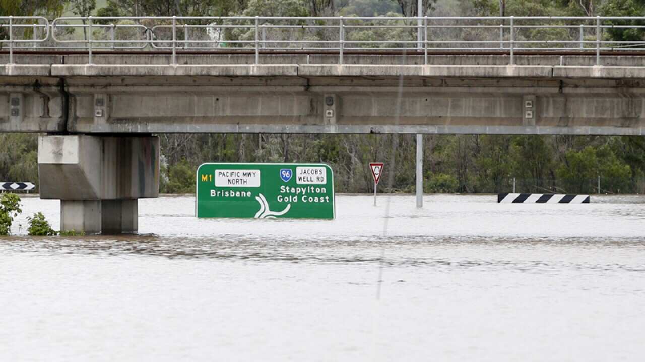 Flooded road Queensland
