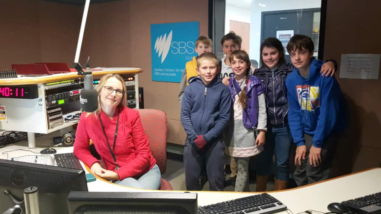 Kids from the Sydney's Russian school