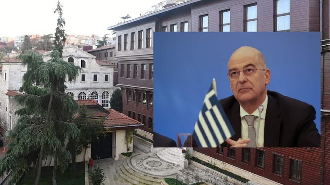 Greek FM Nikos Dendias.