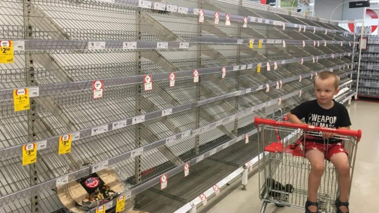 Bush fires, empty shelves in Batemans Bay on 5.01.19