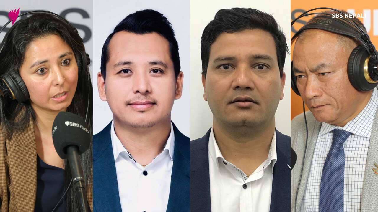 (From left to right) Nepali speaking candidates who contested in the New South Wales local election 2024: Sukirti Bhatta, Sajjan Karki, Mohan Bhatt and Deb Gurung.