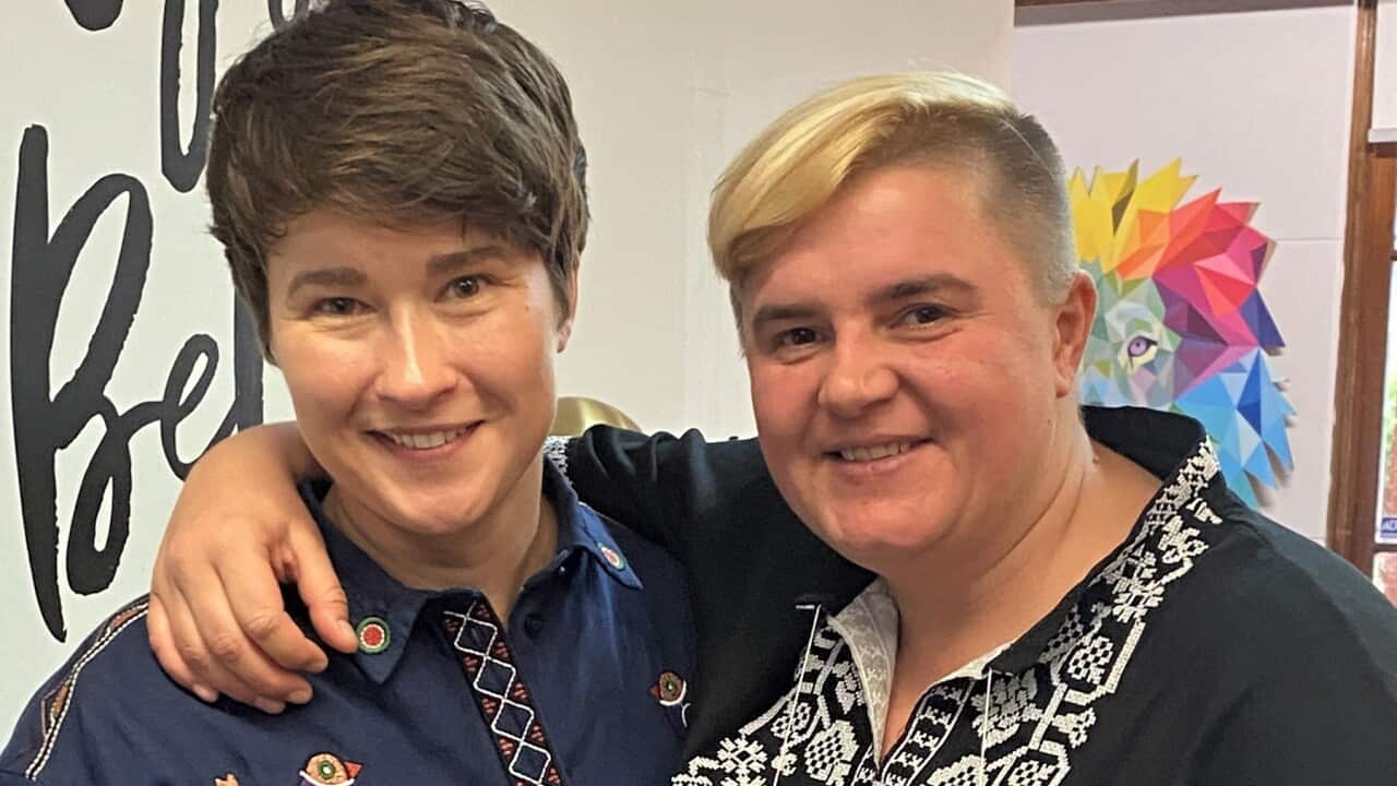 Advocate Renee Dixson (left) with Marianna Polevikova (SBS-Sandra Fulloon).jpg