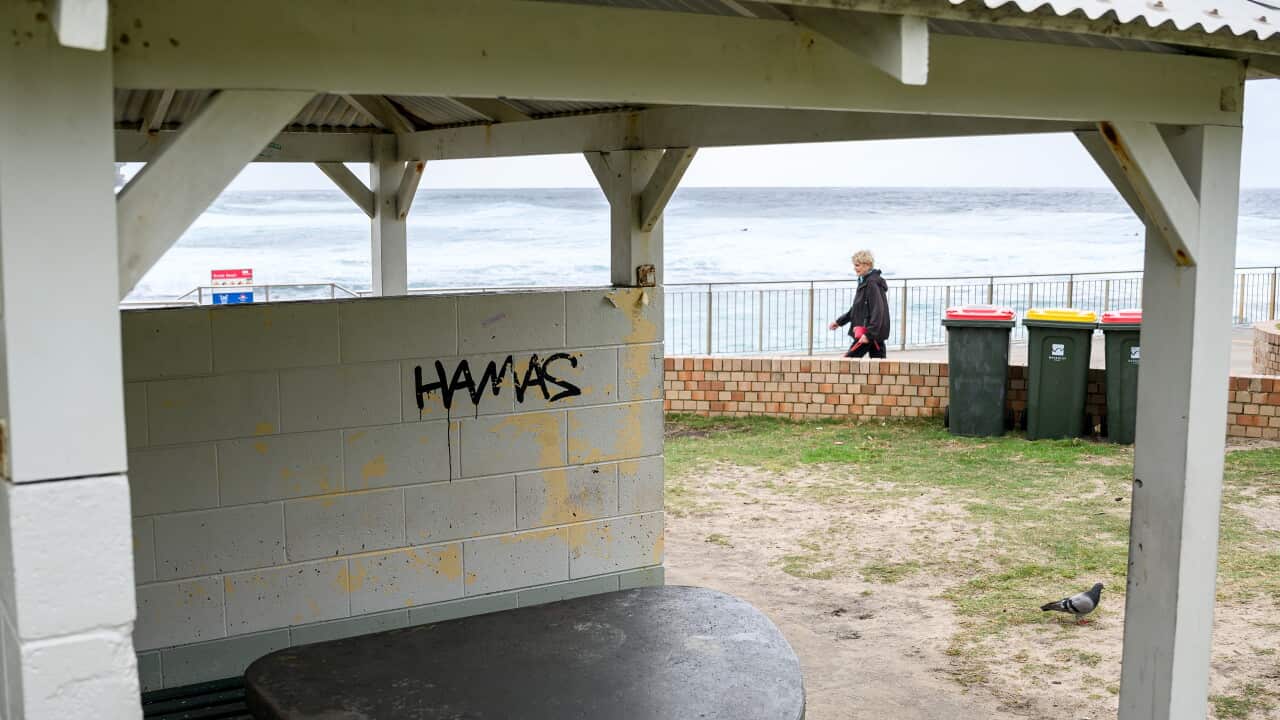SYDNEY BEACH HAMAS GRAFFITI VANDALISM