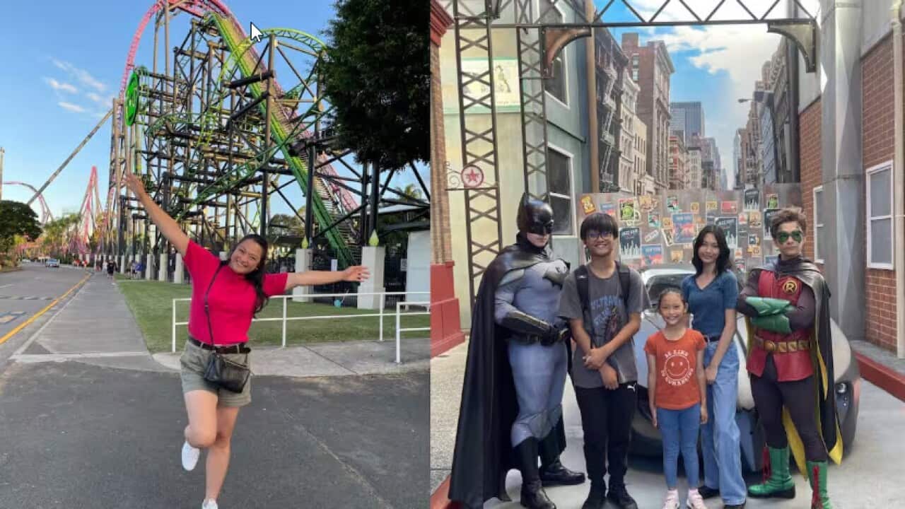 Visiting different theme parks is one of the Baui family’s favourite Easter getaways.