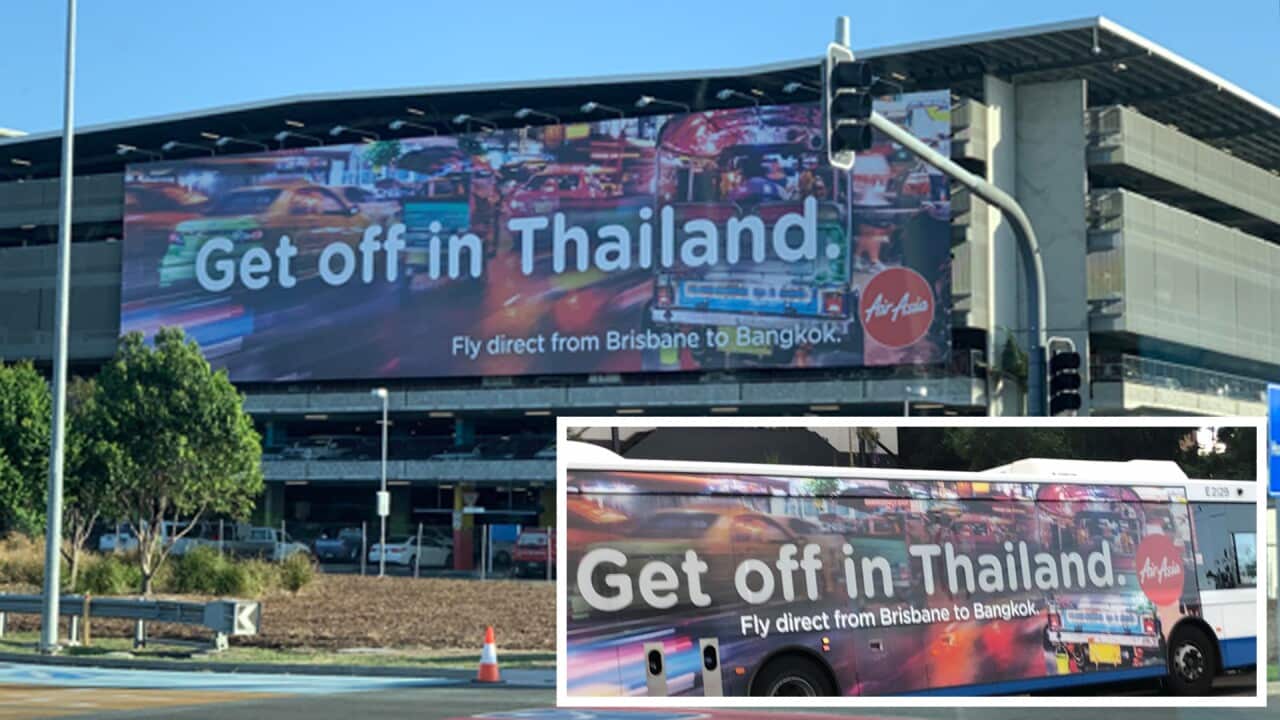 Multiple sightings of the AirAsia ad have been snapped around Australia. 