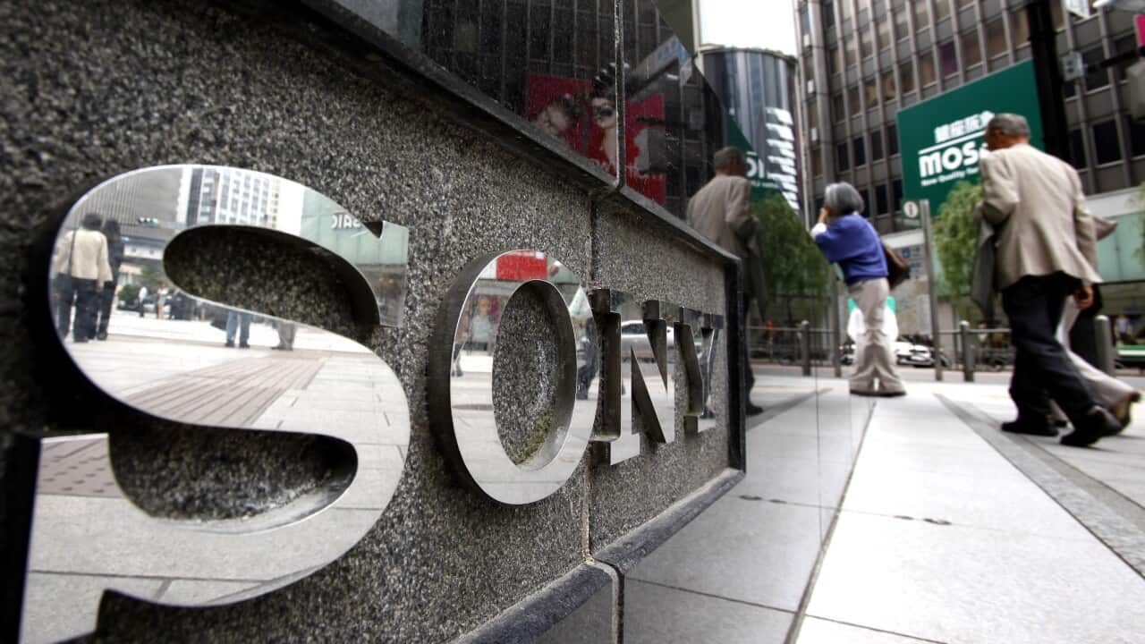 Sony Building in Tokyo's Ginza shopping district in Tokyo (File: AAP)
