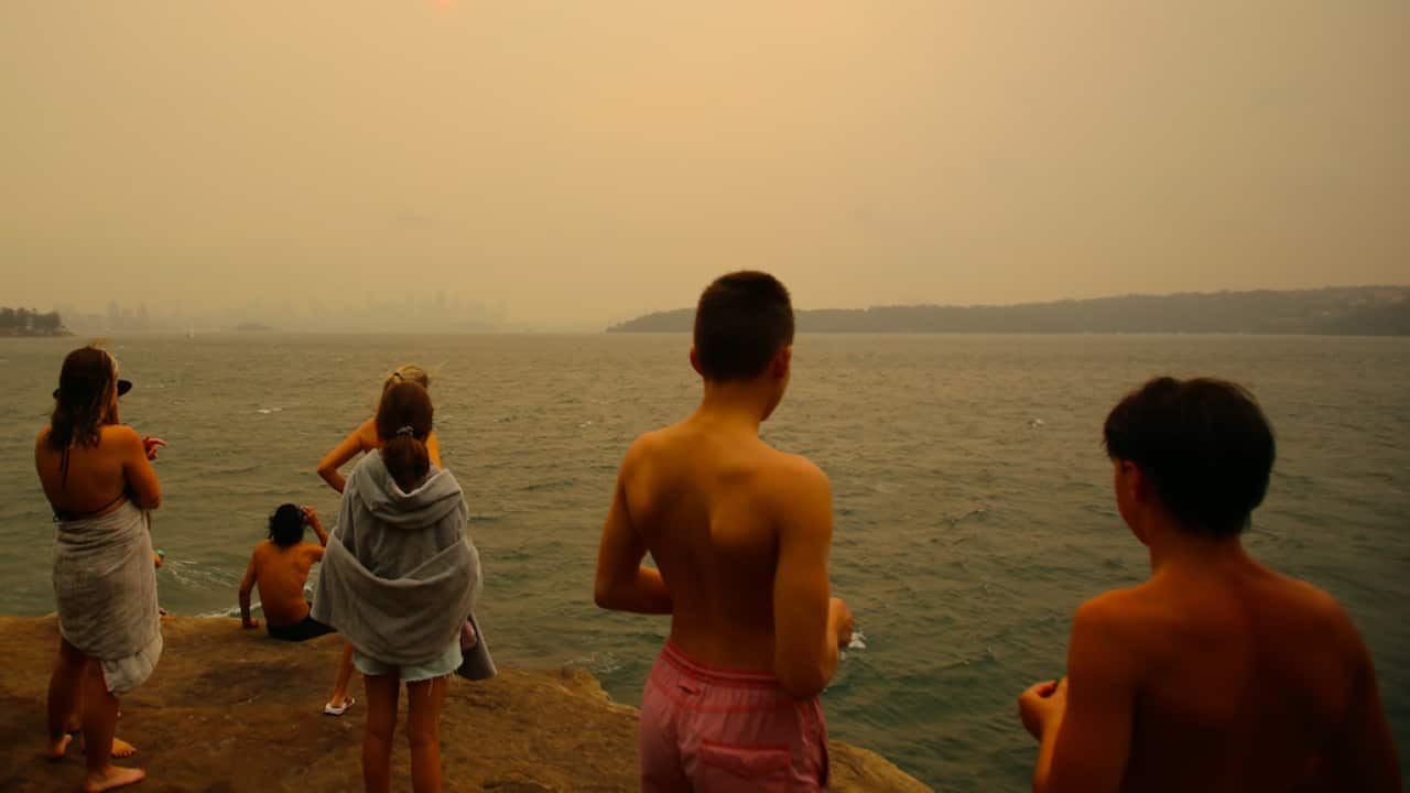 Smoke over NSW in December.