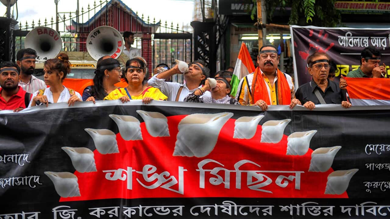 Demonstration for Justice for a PGT woman doctor, raped and murdered in Kolkata, India - 14 Sept 2024