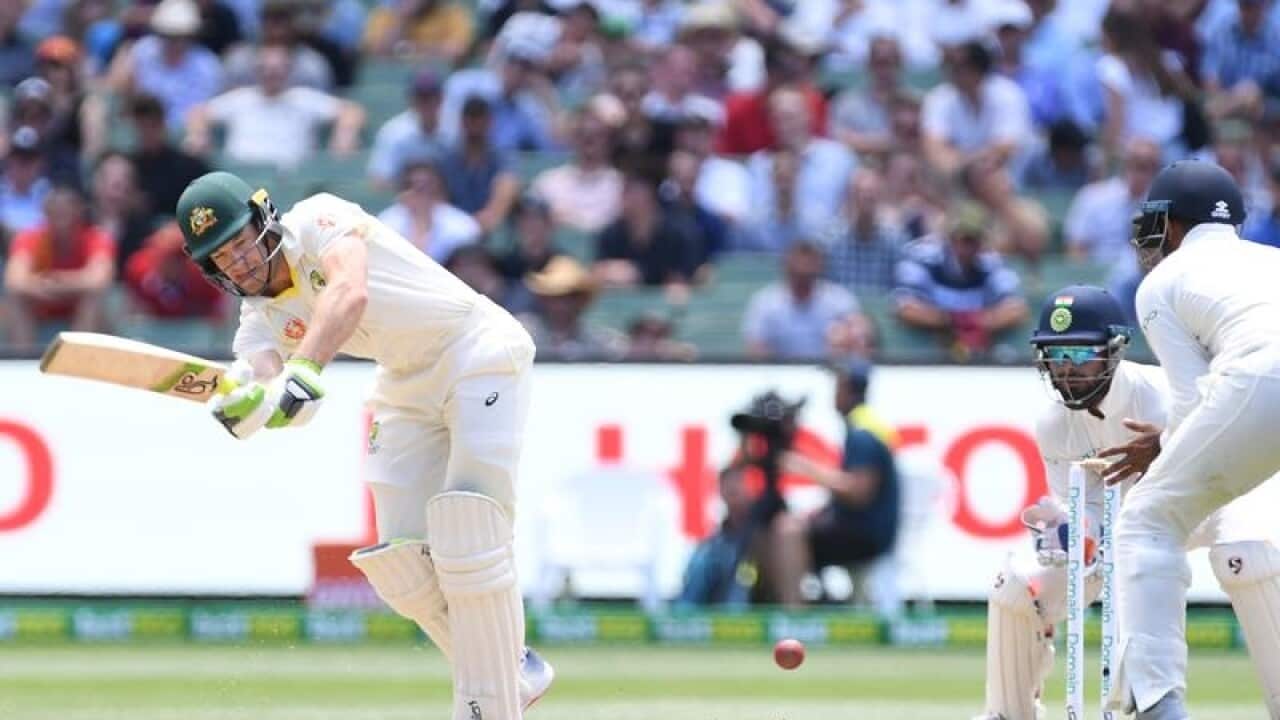 Tim Paine bats in the 2018 Boxing Day Test at the MCG