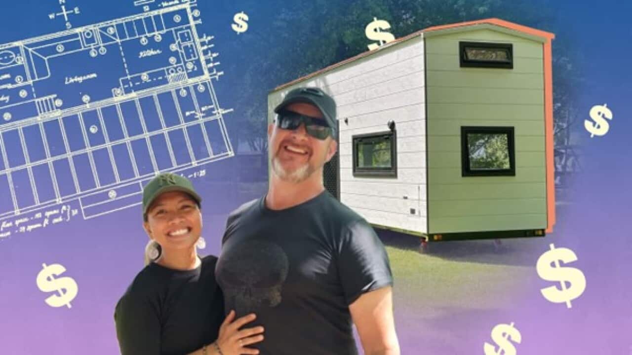For Lizzie Villestas and David Menhennett, traditional home ownership was a 'trap'. A tiny house was the solution (Credit Lizzie Villestas and David Menhennett).jpg